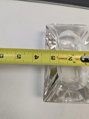Vintage Mid Century Modern Classic Clear Glass Ashtrays Square/Rectangle
