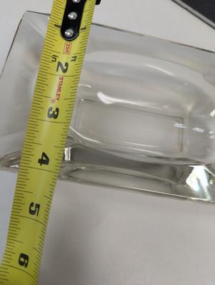 Vintage Mid Century Modern Classic Clear Glass Ashtrays Square/Rectangle