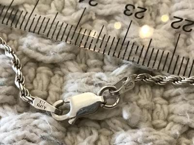 2X 2.5 Puffy Silver Plated Heart With 925 Italy Silver Chain