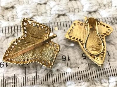 BSK Gold Brushed tone Vintage Earrings