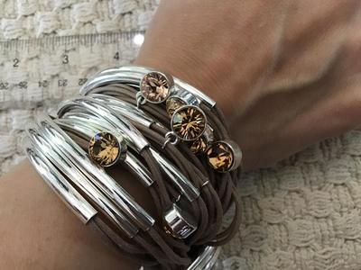 Silver Plated Tube Crystal Heavy cotton Gillian Julius Hallmark