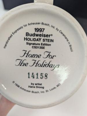 1997 Budweiser Holiday Stein "Home For The Holidays" 14158