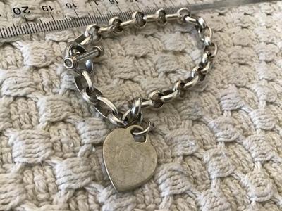925 Vintage Bracelet Monogrammed Heart