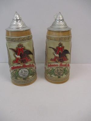 Handcrafted Anheuser Busch "A" Series 20713 LE Stein & "F" Series 04647 LE Stein #8