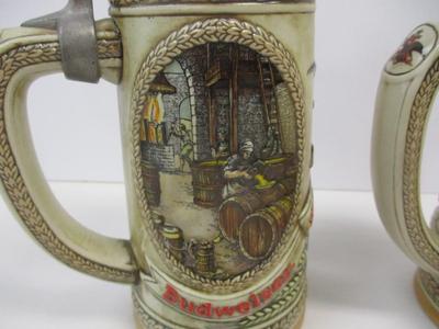 Handcrafted Anheuser Busch "A" Series 20713 LE Stein & "F" Series 04647 LE Stein #8