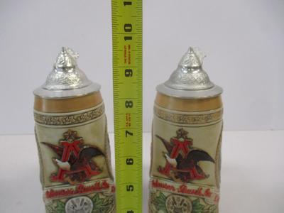 Handcrafted Anheuser Busch "A" Series 20713 LE Stein & "F" Series 04647 LE Stein #8
