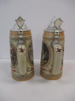 Handcrafted Anheuser Busch "A" Series 20713 LE Stein & "F" Series 04647 LE Stein #8