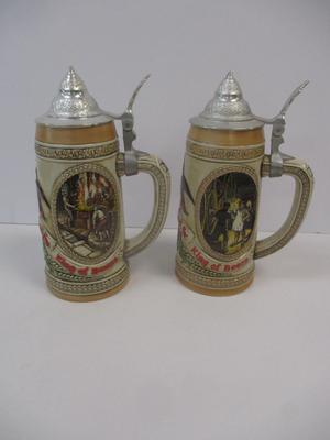 Handcrafted Anheuser Busch "A" Series 20713 LE Stein & "F" Series 04647 LE Stein #8