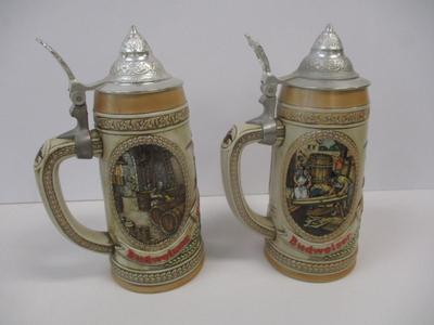 Handcrafted Anheuser Busch "A" Series 20713 LE Stein & "F" Series 04647 LE Stein #8