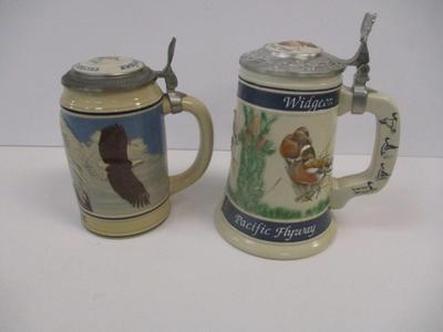Handcrafted Anheuser Busch Endangered Species Stein 50276 Bald Eagle 1989 & Waterfowl Flyway Series Ducks Unlimited 06319 #10