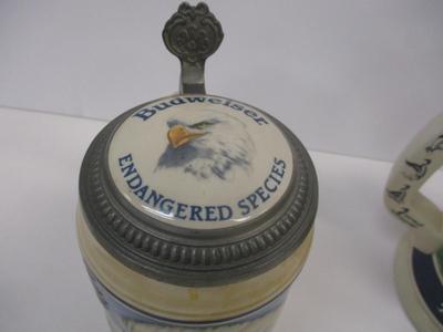 Handcrafted Anheuser Busch Endangered Species Stein 50276 Bald Eagle 1989 & Waterfowl Flyway Series Ducks Unlimited 06319 #10