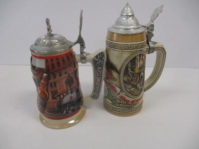 Handcrafted Anheuser Busch Collectors Club 1999 Membership Stein 23797 & "A" Series 13513 LE Stein #11