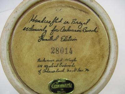 Handcrafted In Brazil Anheuser Busch LE 28014 & W. Germany Original Gerzit Stein #13
