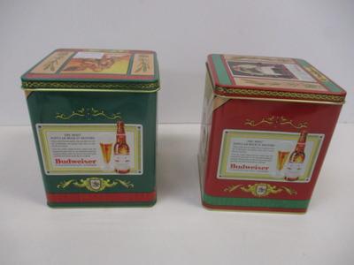 Handcrafted Anheuser Busch Tin Bud Historic "Real Harmony" Advertising Series Stein & Tin Second In Series 04740 &...
