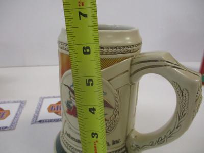 Handcrafted Anheuser Busch Tin Bud Historic "Real Harmony" Advertising Series Stein & Tin Second In Series 04740 &...