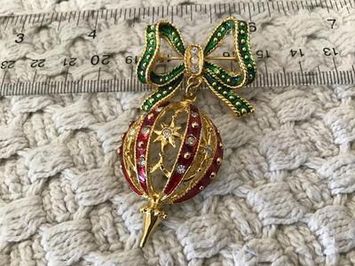 Holiday Bulb Brooch Vintage