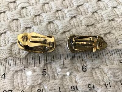 Gold And Silver tone clip on Earrings