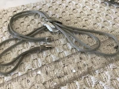 Brushed Silvertone Mesh Necklace