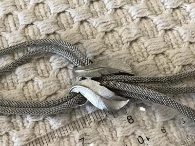 Brushed Silvertone Mesh Necklace