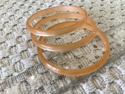 Shimmering Peach Bangles