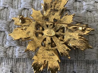 Gorgeous Joan Rivers Amber Topaz Maltese Brooch