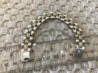 Sterling Silver Bracelet with Safety Chain