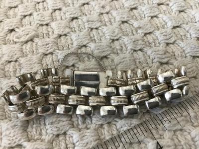 Sterling Silver Bracelet with Safety Chain