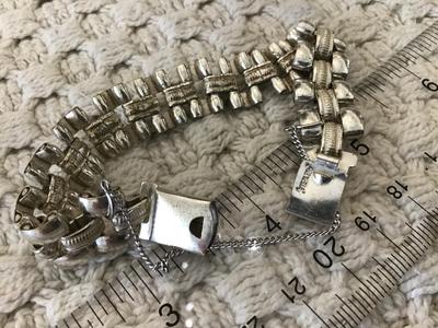 Sterling Silver Bracelet with Safety Chain