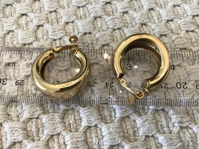 Chunky Gold Tone Napier Earrings