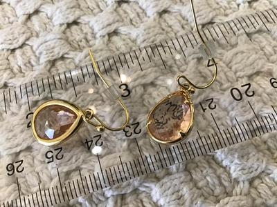 New Pinky peach Glass Earrings