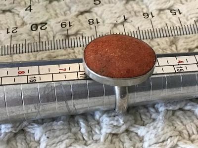Vintage Stone Ring 925 Silver