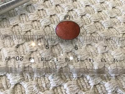Vintage Stone Ring 925 Silver