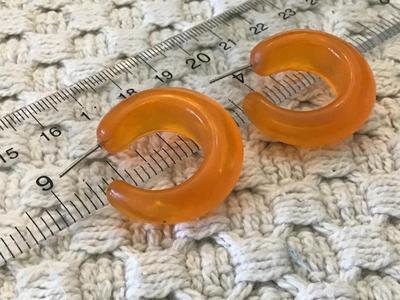 Vintage Orange Hoop Earrings