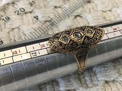 Pretty Cocktail Ring. Gold Plated