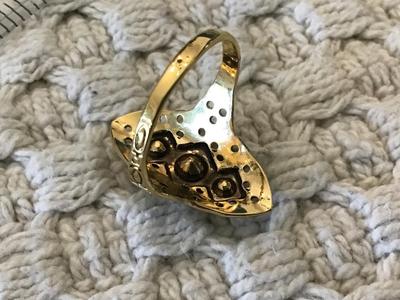Pretty Cocktail Ring. Gold Plated