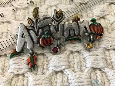 Pewter like Autumn Brooch