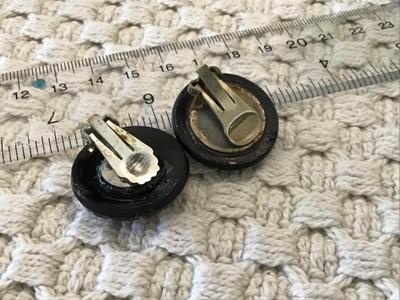 Vintage Iridescent Flower Clip on Earrings