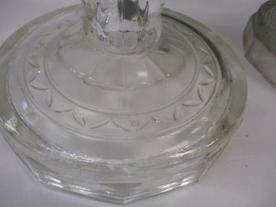 Vintage Aladdin Washington Drape Clear Gloss Oil Lamp Bases