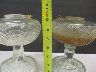 Vintage Aladdin Washington Drape Clear Gloss Oil Lamp Bases
