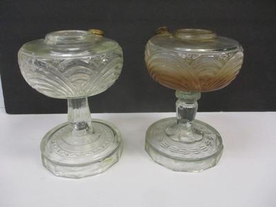 Vintage Aladdin Washington Drape Clear Gloss Oil Lamp Bases