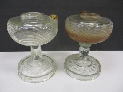 Vintage Aladdin Washington Drape Clear Gloss Oil Lamp Bases