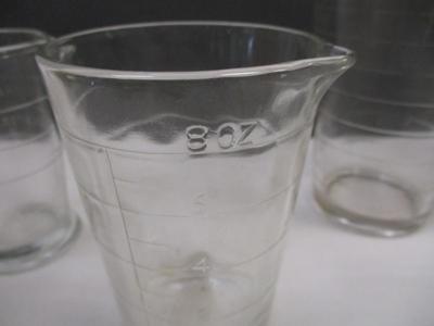 Vintage Set Of 4 Photography Beakers Eastman Kodak Rochester, NY