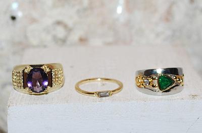TRIPLE BONUS RINGS SET --3 Rings-Size 6 -- SEE DESCRIPTION