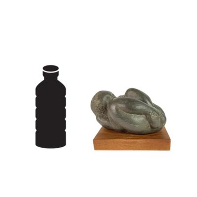 L146 Repro John Flannagan ( 1895-1942) The New One Sculpture on Wooden Base