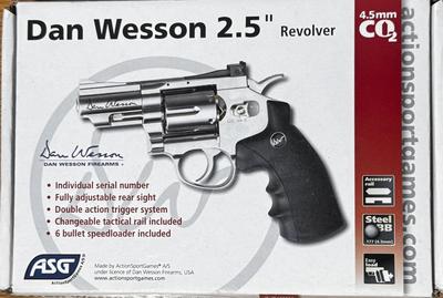 Dan Wesson 2.5" 4.5mm Co2 Steel BB Revolver Bundle