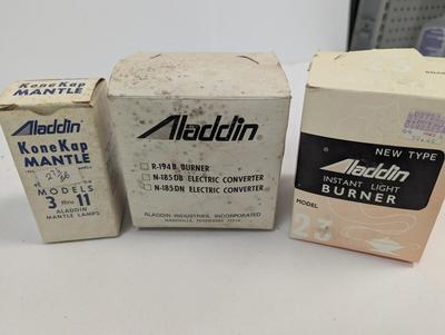 Aladdin Wicks Model 11 KoneKap Mantle Aladdin Insect Screen Electric Converter Instant Light Burner #6