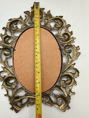 Pair of Ornate Vintage Italian Oval Picture Frames – Made in Italy