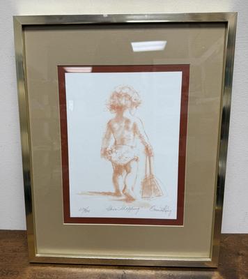 Sale Photo Thumbnail #235: By Connie King. Number 279 of 300. Art size is approx. 12” x 9”, overall framed and matted size is  approx. 20” x 16”. Good condition.