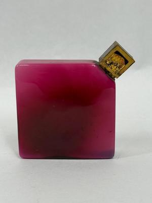 !920's Baccarat French Aert Deco Red Cube Glass Perfume Scent Bottle