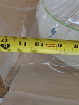 Aladdin Lamp Green Rose Glass Shade 10" Bottom Fitter Comes With Base #3